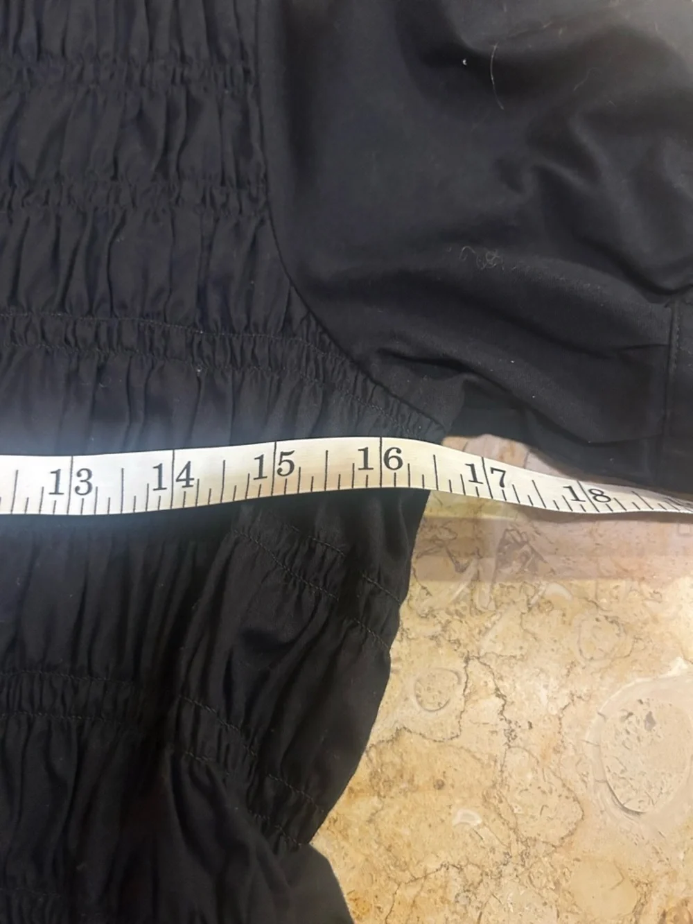 J. Crew Black Polo Dress with Bodice Shirring Size M